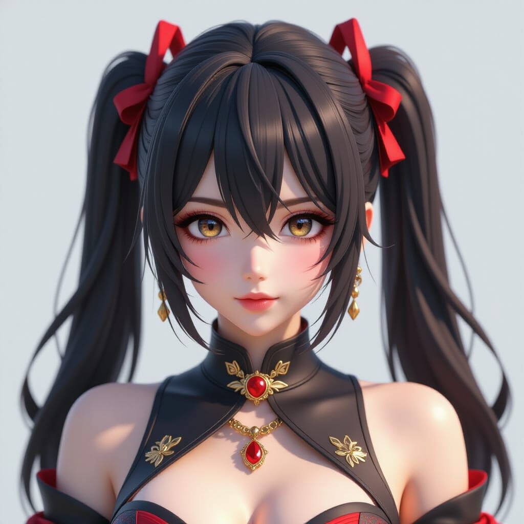 Anime Baddie Character Concept Art