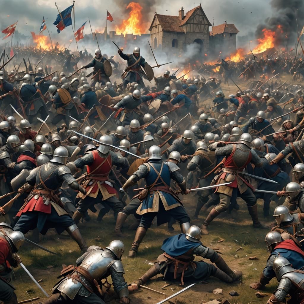 Epic Medieval Battle Between France and Europe