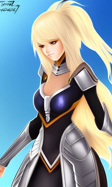 Blonde Paladin Knight Vtuber Concept Art