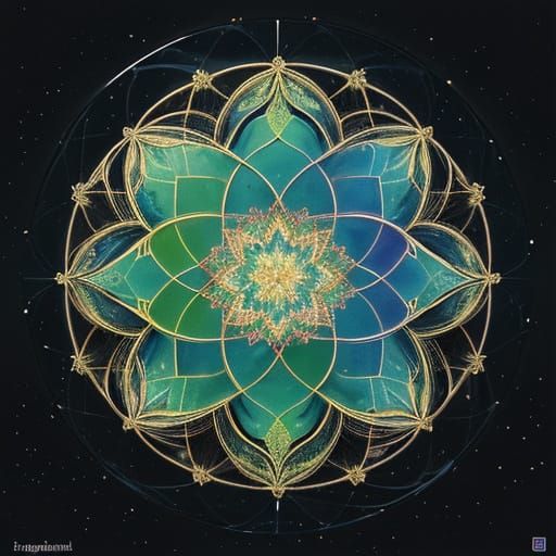 Floral Cathedral Landscape in Impressionist Style