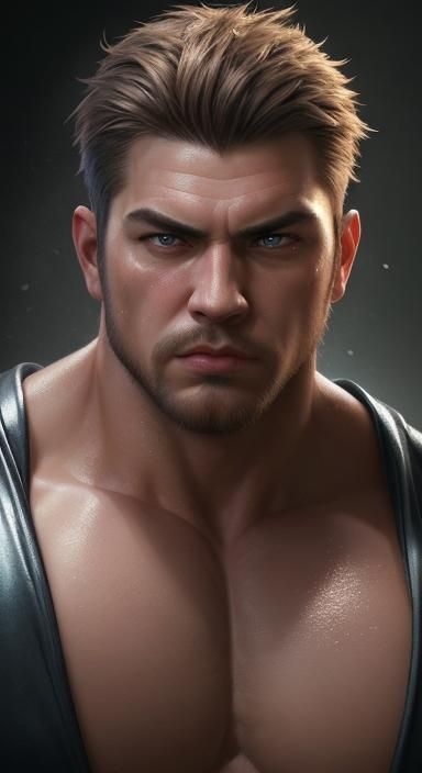 Handsome Man muscle realistic masterpiece