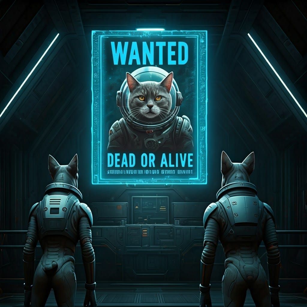 Space Police Dogs Hunt Pirate Cat in Neon City