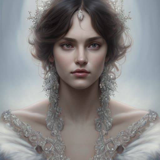 Regal Woman Portrait in Hyperdetailed Digital Art