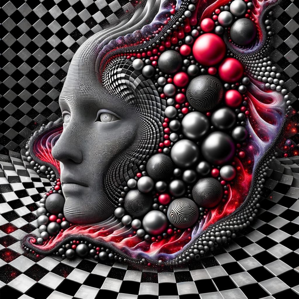 Face Emerging from Mathematical Patterns