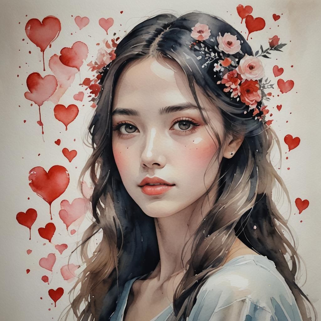 AI Generated Image of a Person in Love