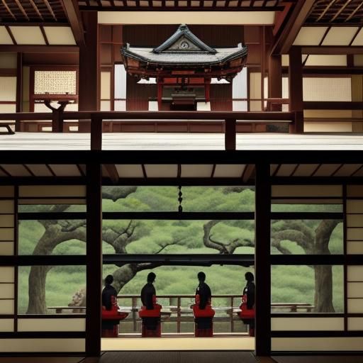 High-Tech Geishas in Edo Period Teahouse