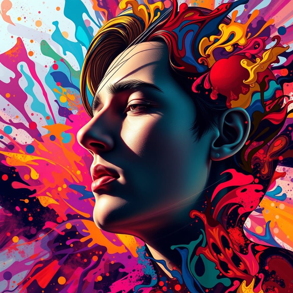 Emotional Sonata in Hyperrealistic Splash Art Style