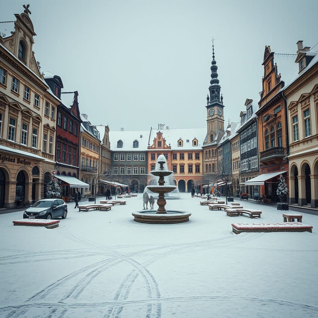 Winter Wonderland in Quaint Kostelec nad Černými lesy