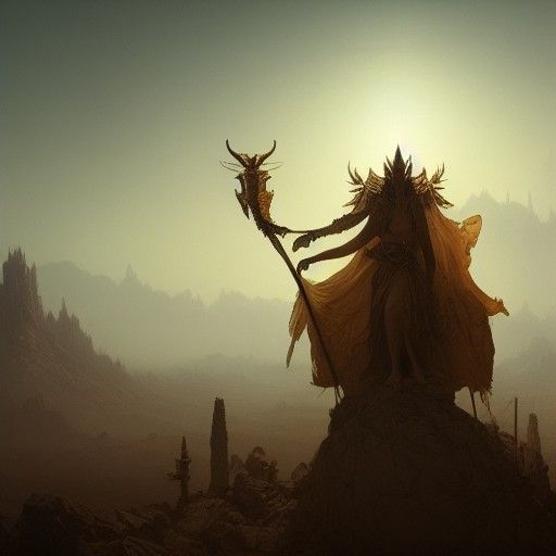 Desert King Dark Fantasy Concept Art in 8K
