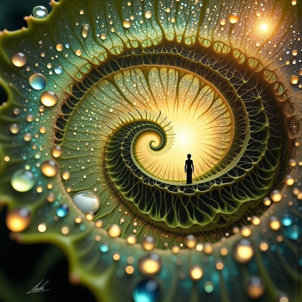 Surrealistic Digital Art of Ovoids in Cosmic Galaxy