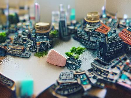 Detailed Miniature Cityscape