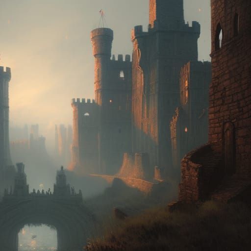 Alicent Hightower in Dark Fantasy Castle, 8K