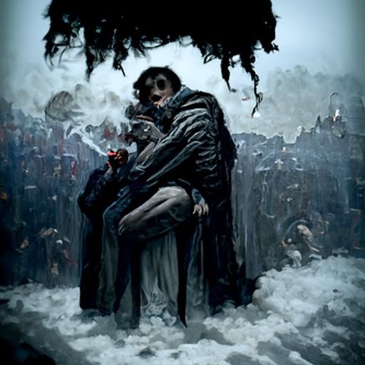 Horror Scene in the Style of Gustave Doré