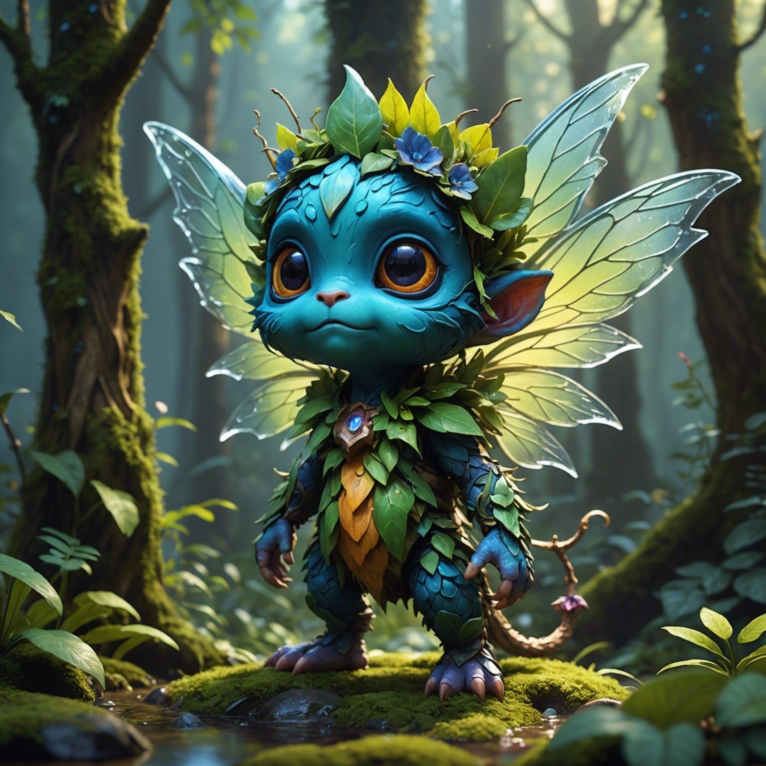 Enchanting Forest Fairy Concept Art in Watercolor
