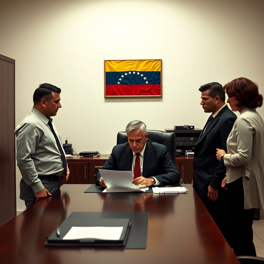 Serious Venezuelan Prosecutor Examines Evidence in Formal Se...