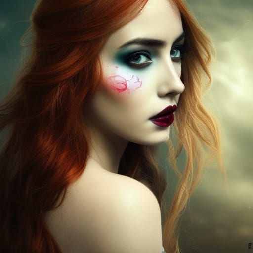 Ghostly Ana de Armas in Dark Fairytale Style