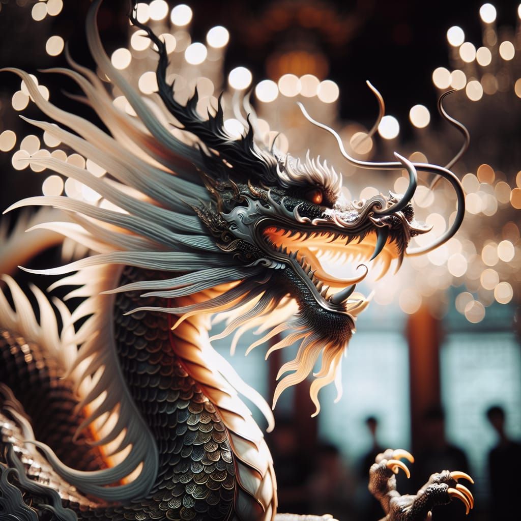 Detailed Dragon Captured with Professional Photography Techn...