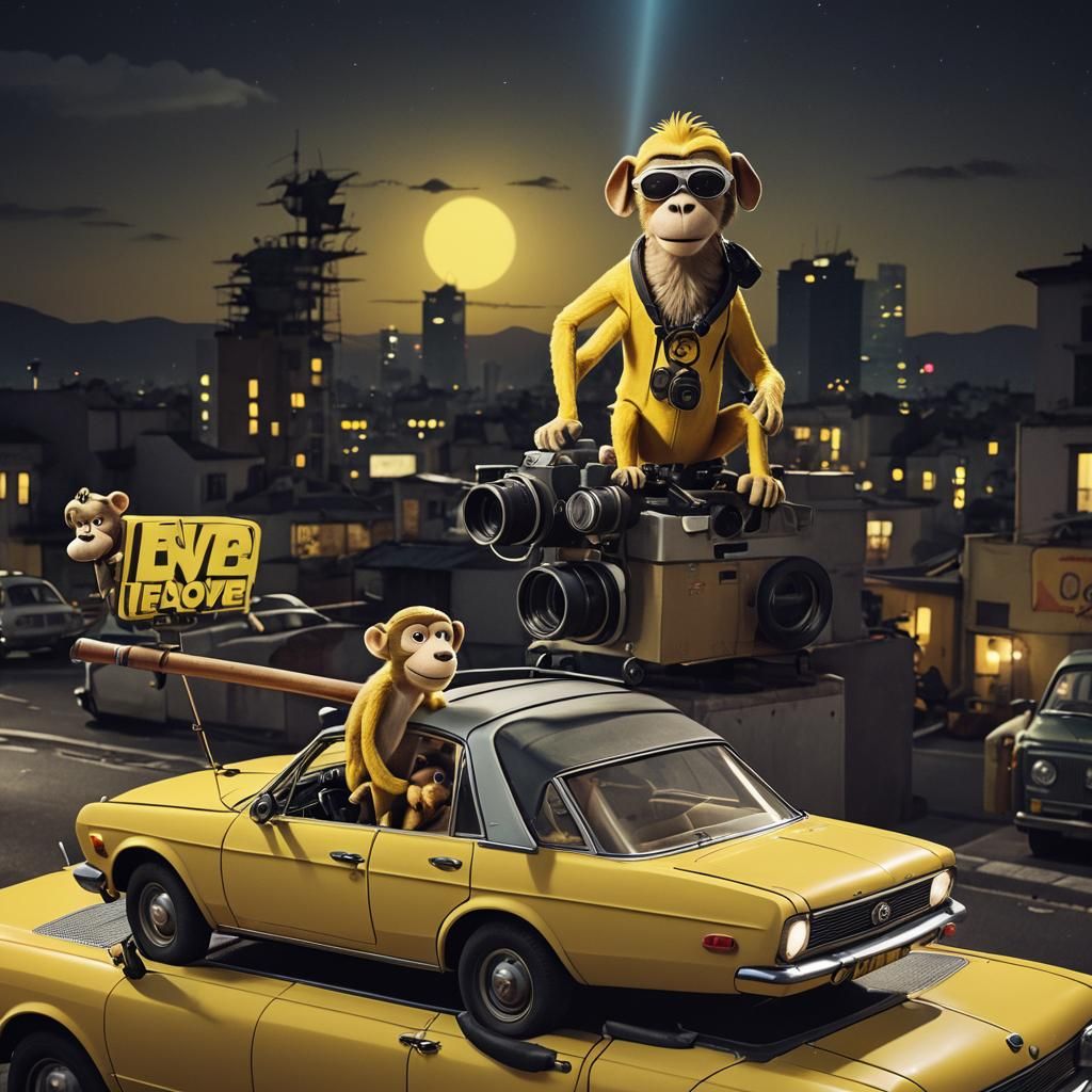 Cartoon Dog's Cinematic Road Trip Adventure