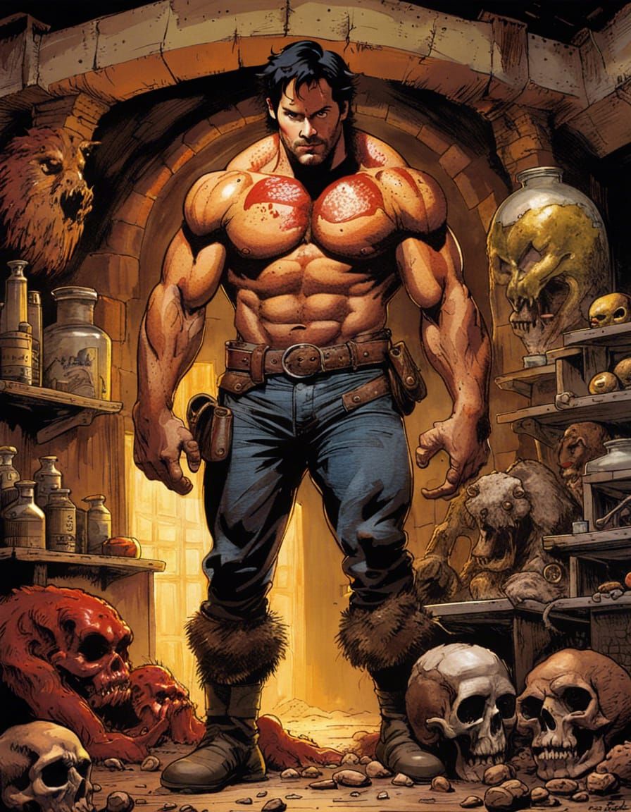 Monster Hunter Portrait in Comic Book Style