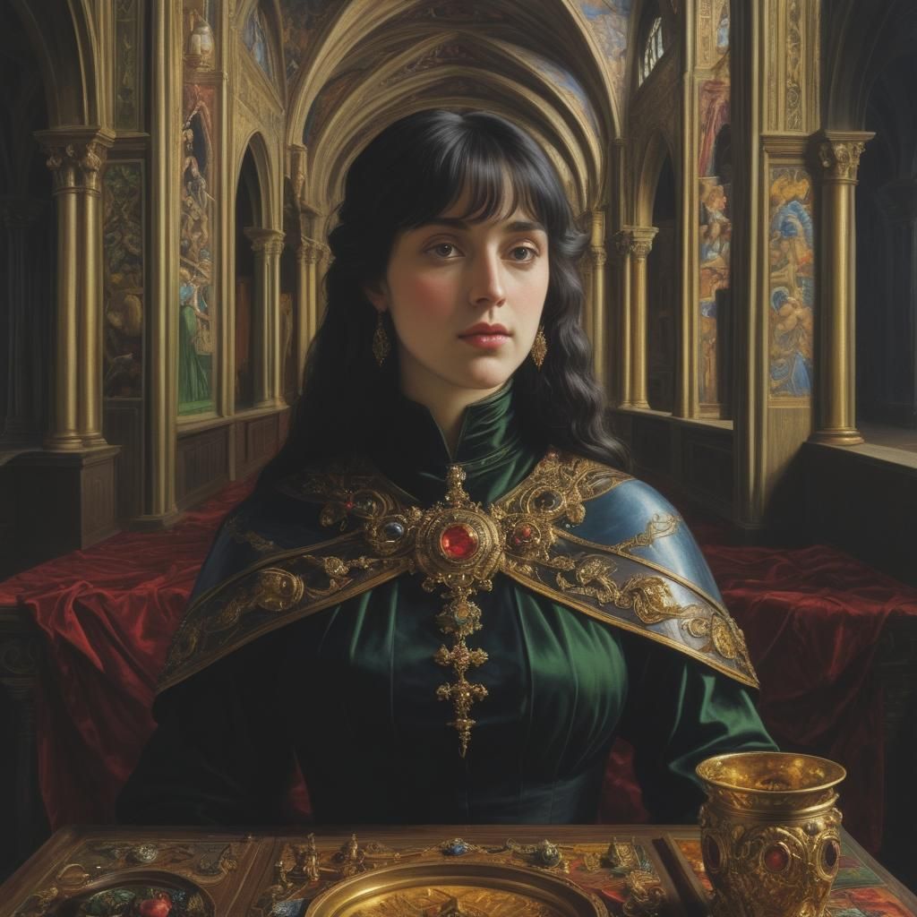 Surreal Renaissance Woman in Hyper-Realism Style