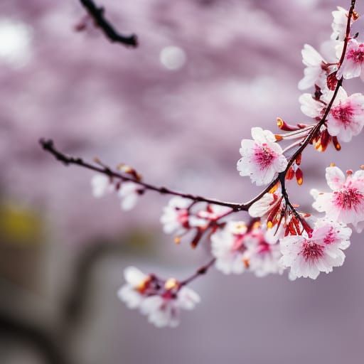 Budapest Cherry Blossoms in Morning Light
