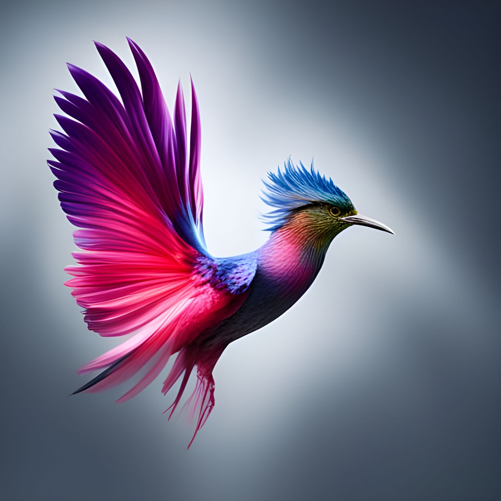 Glorious Bird-Flower Hybrid in Photorealistic Style