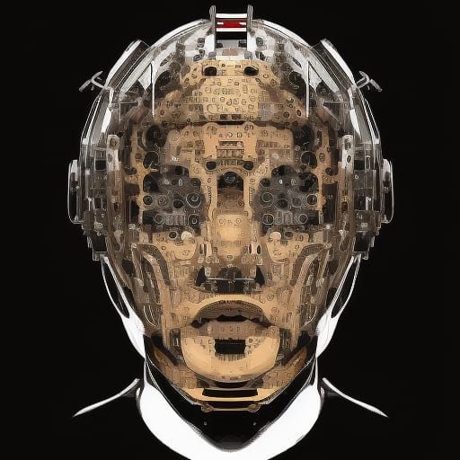 Mechanical Man with Sapphire Eyes: Digital Matte Painting