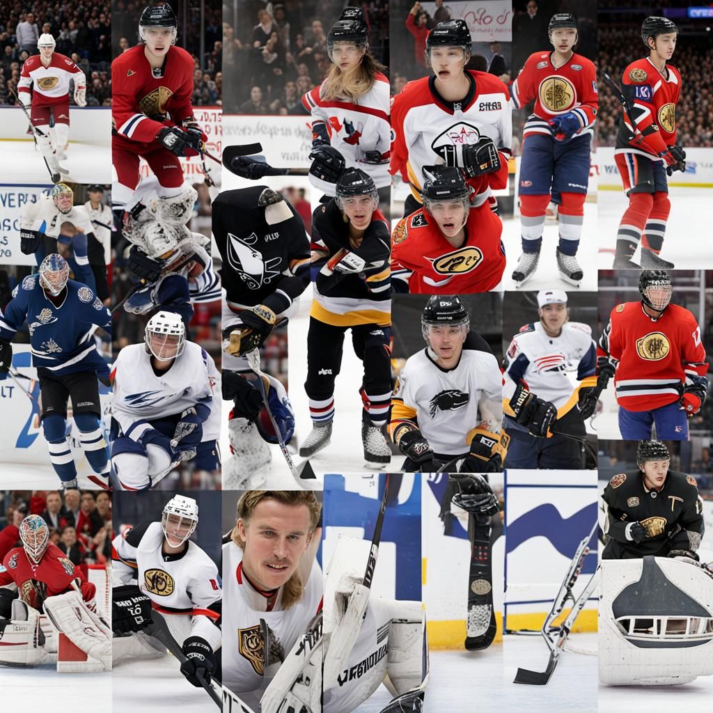 Futuristic Hockey Arena in Digital Art Style