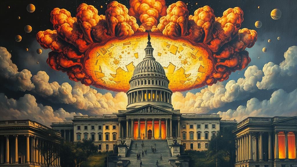 Surreal Dystopian Nuclear Explosion in Washington D.C.