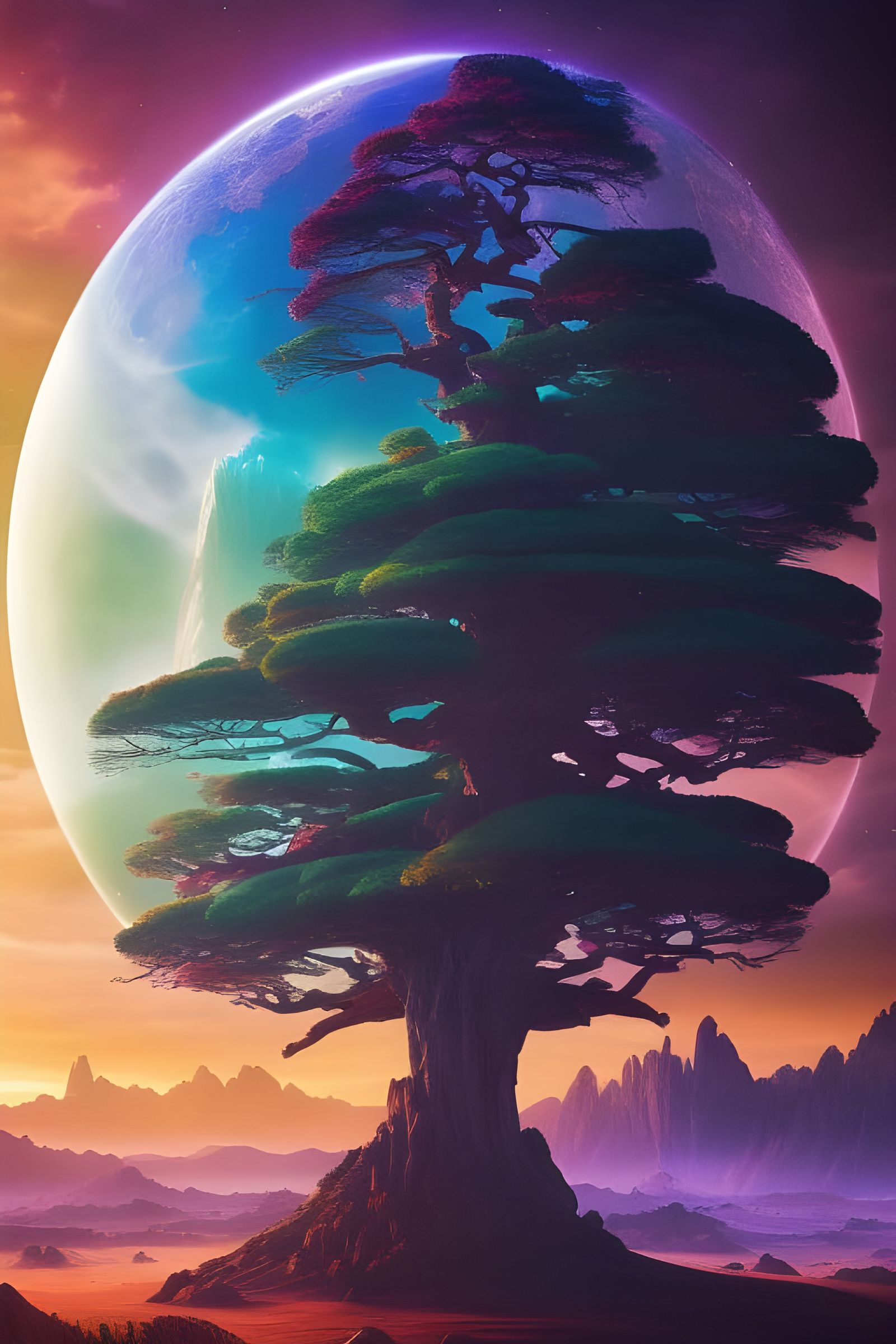 Alien Tree on Another Planet
