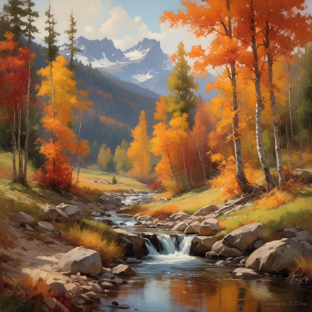 Autumn's Mountain Stream