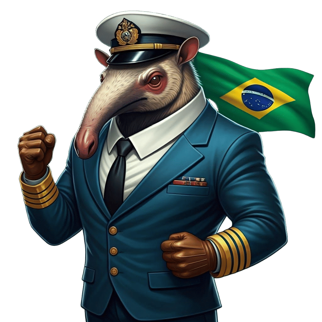 Brazilian Anteater Officer: Comic Book Style