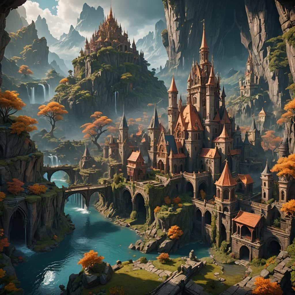 Fantastical Matte Painting in Deep Color