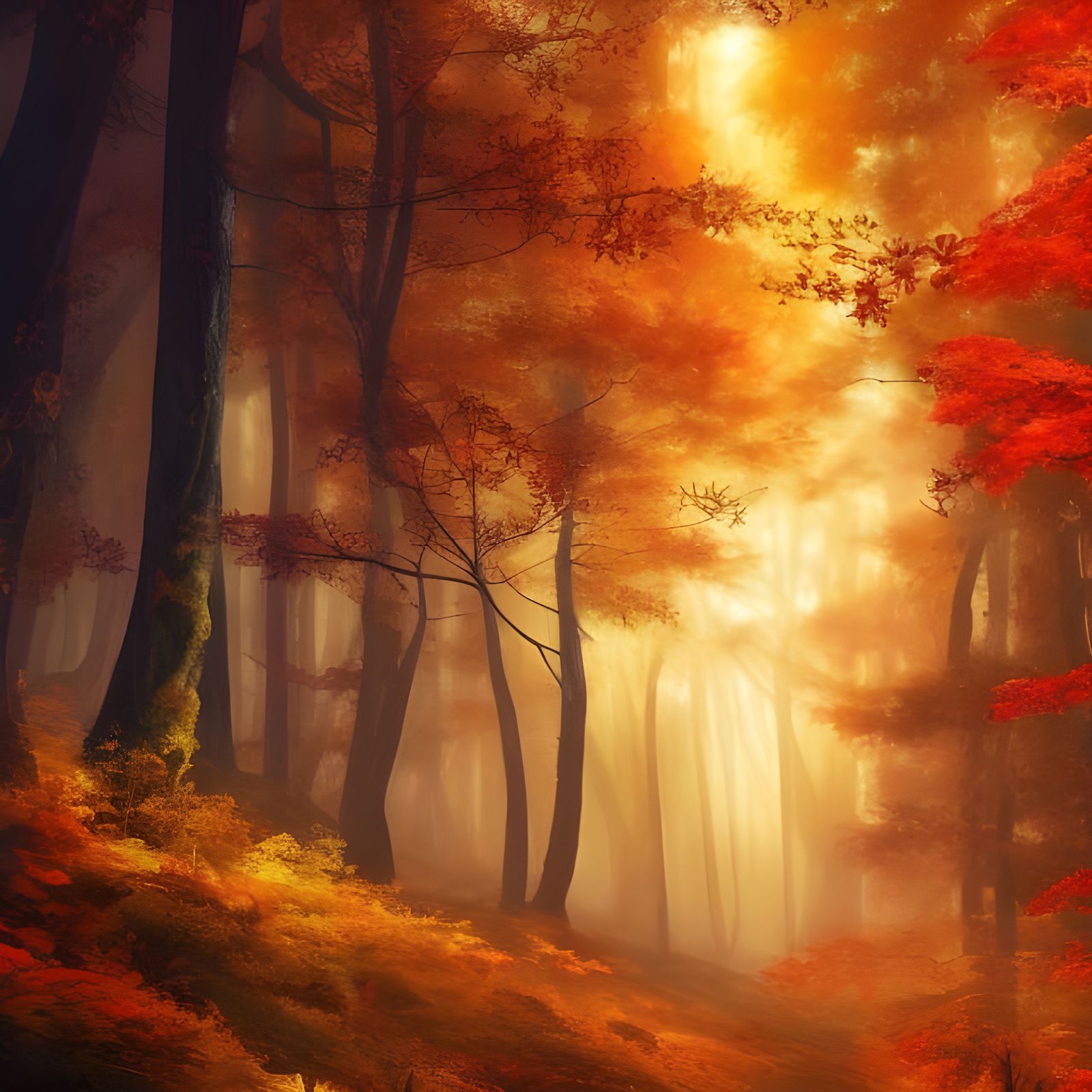 Black God of Autumn in Hyperrealistic Digital Art