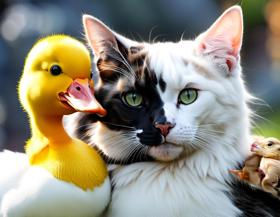 Cat and Duck: An Unlikely Friendship