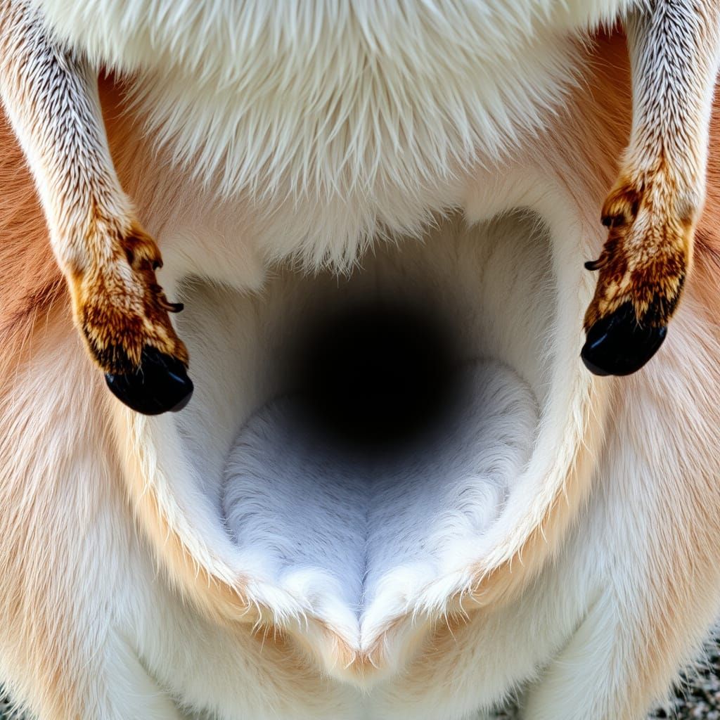 Kangaroo and Vortex in Pouch