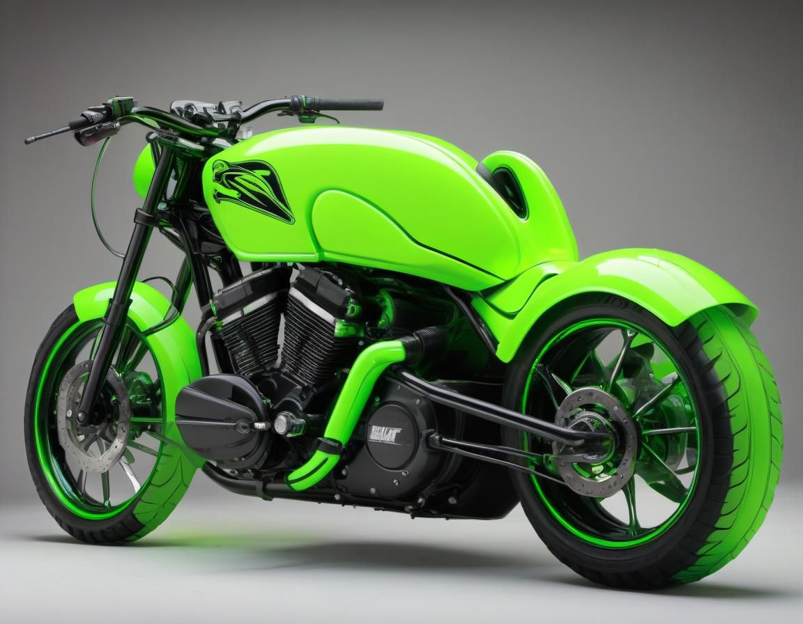 Futuristic Fluorescent Green Machine