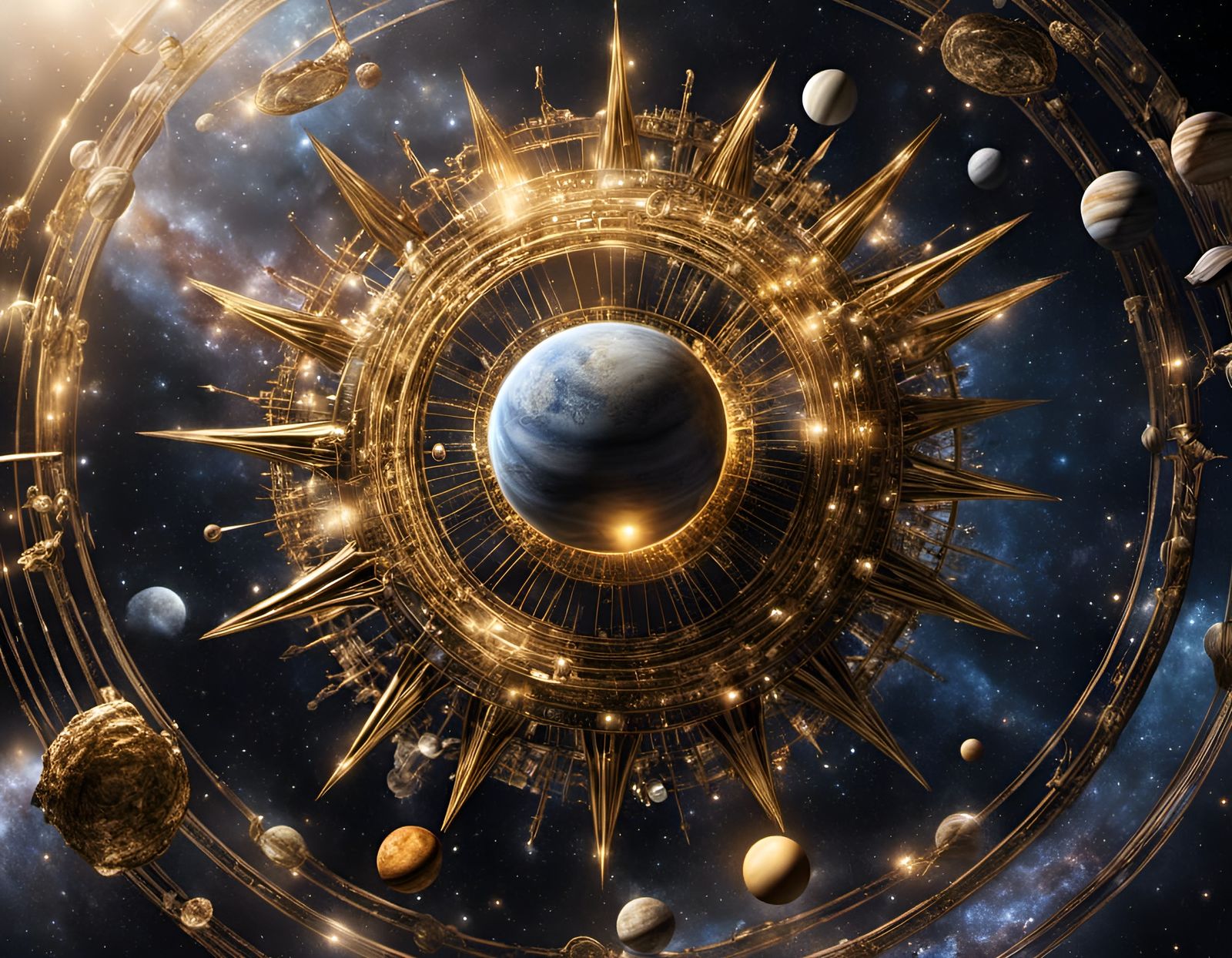 Golden Solar System Model in Deep Space