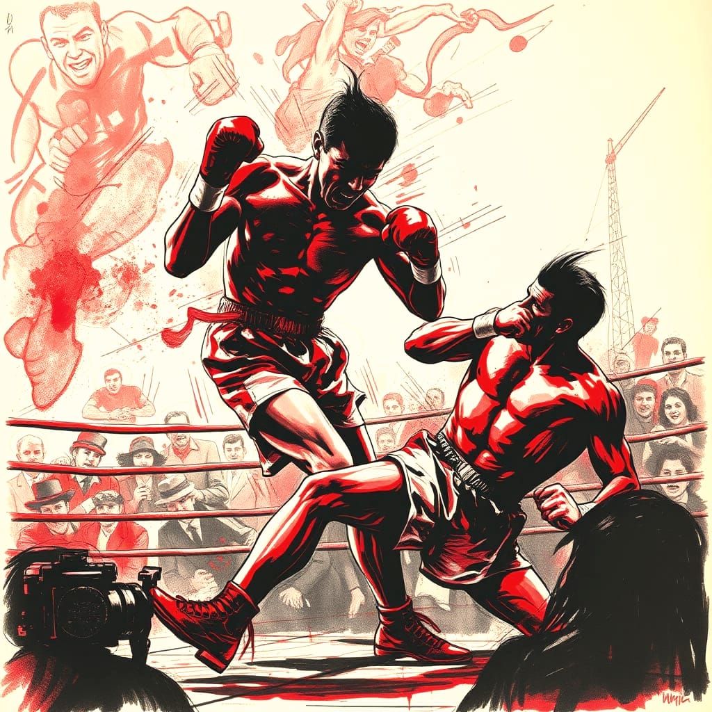 1923 Boxing Match: Filippo Knocks Down Dempsey