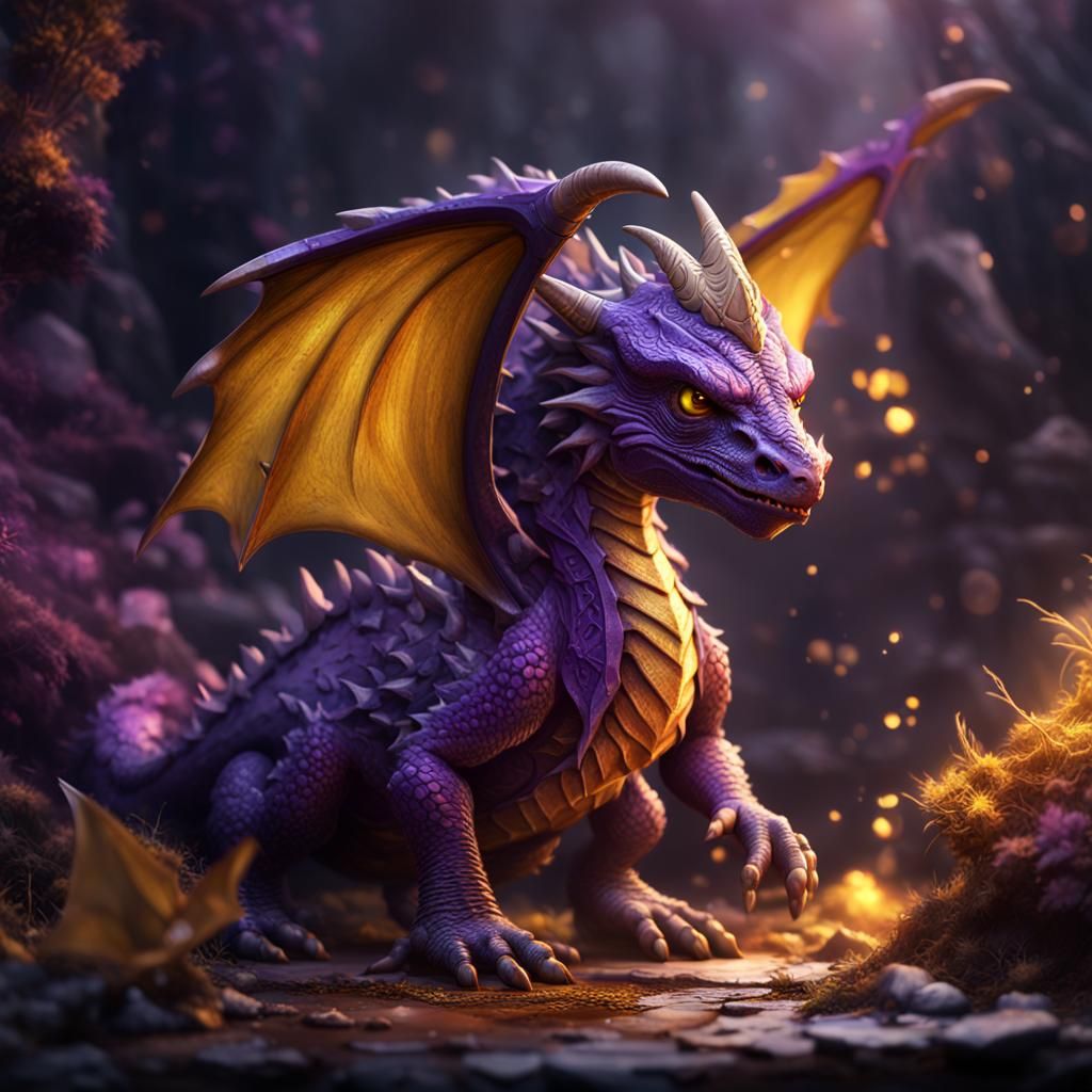 Hyperdetailed Baby Dragon in Dark Fantasy Style