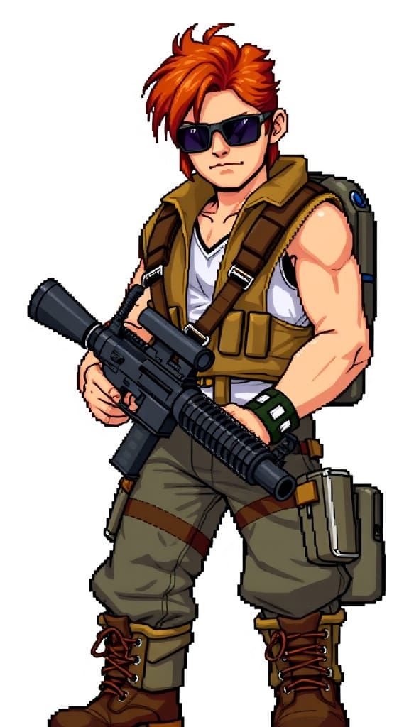 Pixelated Tarma Roving from Metal Slug