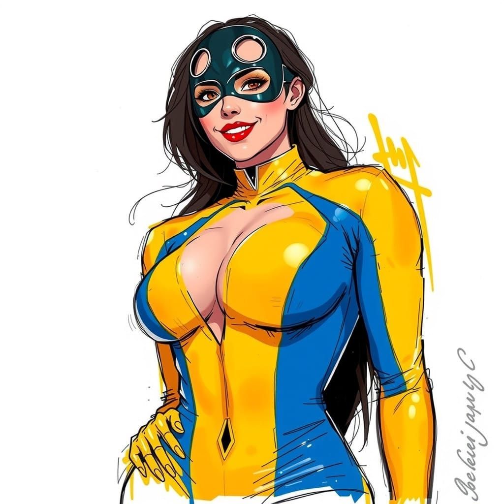 Svelte and Voluptuous Cyberpunk Beauty in Bold Latex Suit