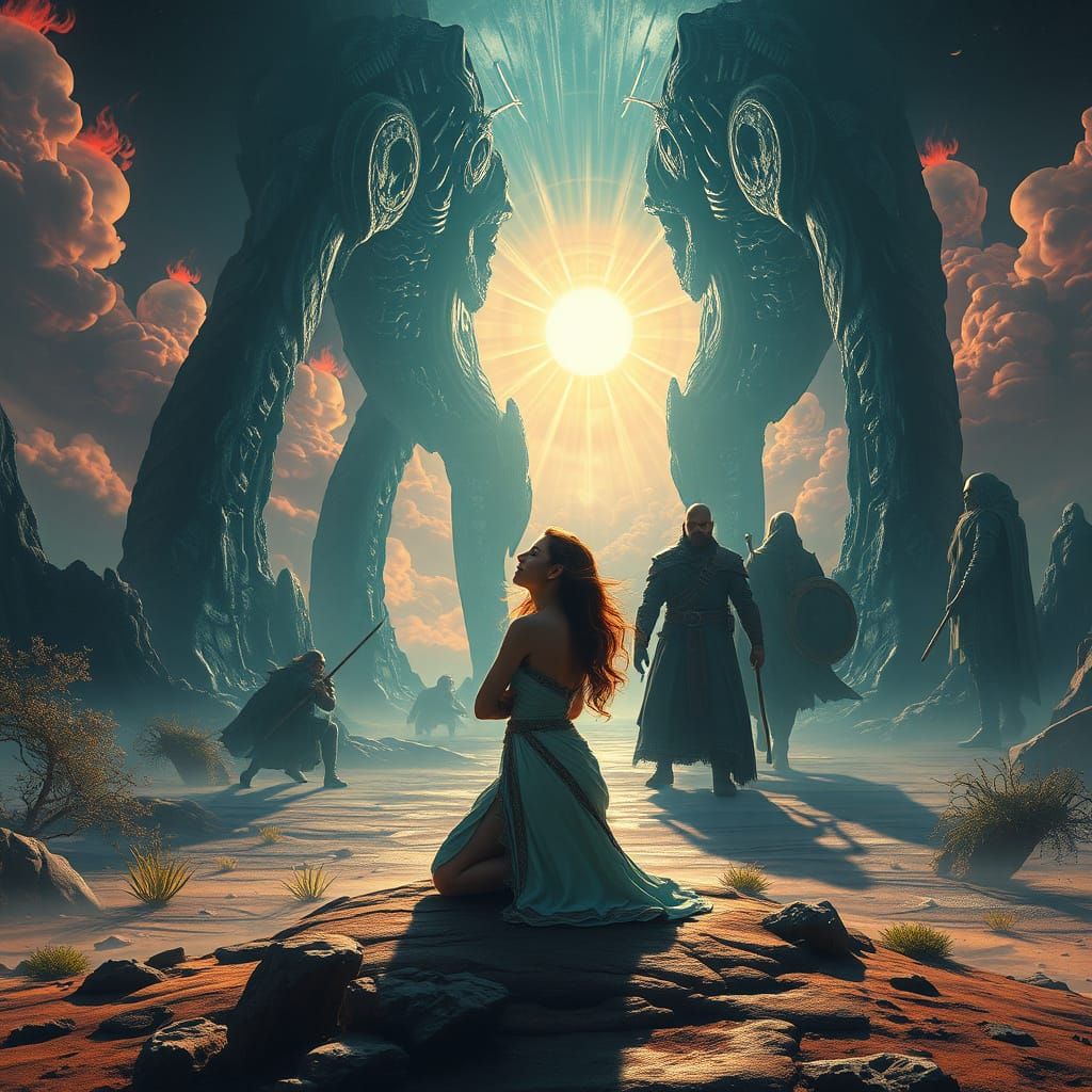 Oasis Hope: Song Against Shadow, a Surreal Scene