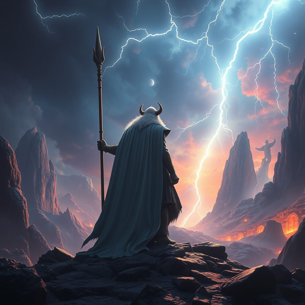 Ethereal Odin Guides the Way to Divine Sanctuary