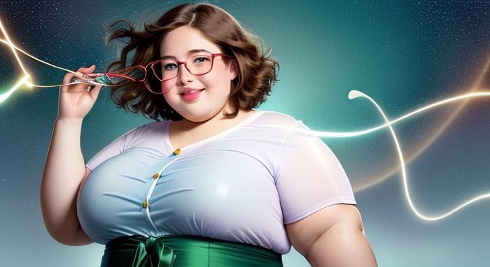 Laughing Woman Portrait with Bokeh Effect