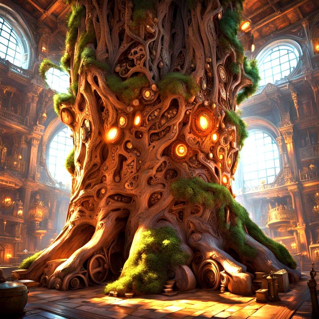 Nature Meets Clockwork: Ancient Tree Cross-Section