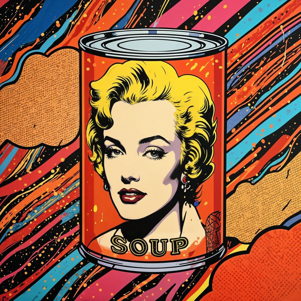 Pop Art Can of Soup with Celebrity Portrait