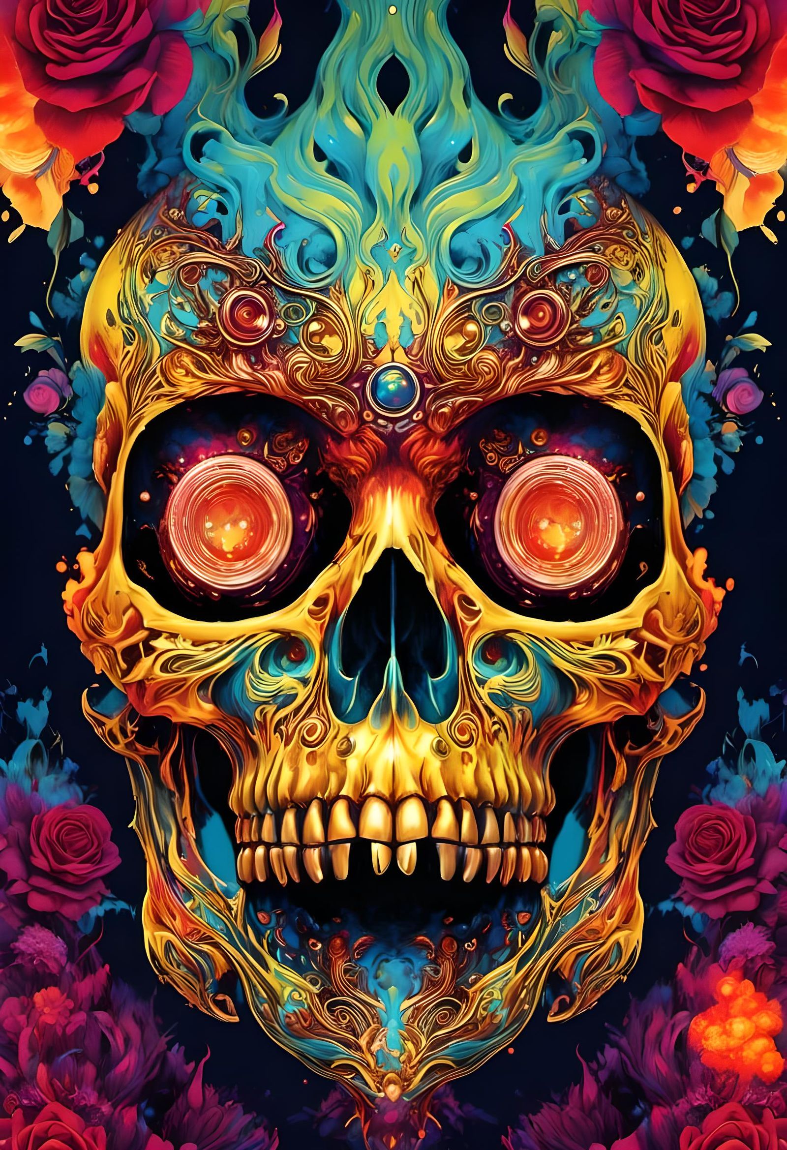 Explosive Skull: Fantasycore Poster Art