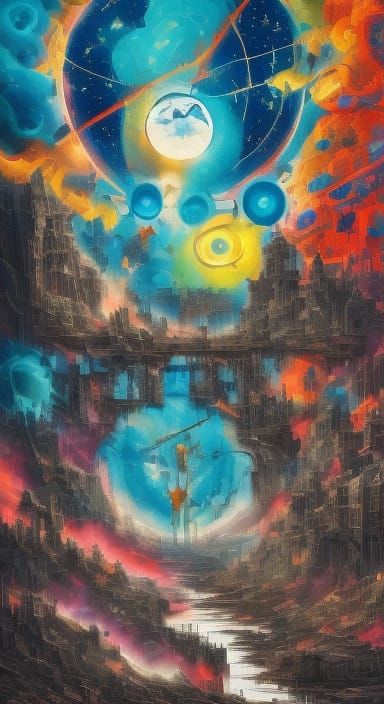 Cyberpunk Mascots in a Dystopian Wasteland