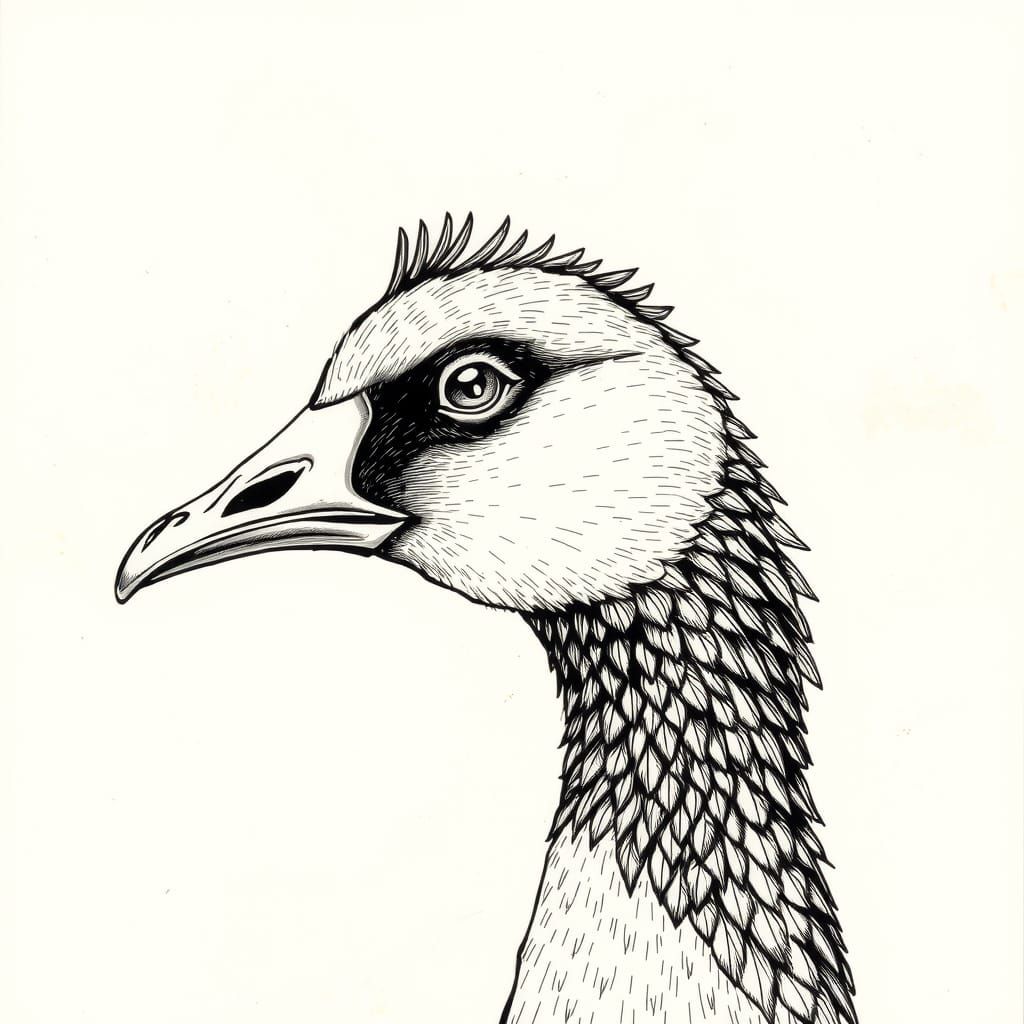 A Delicate Goose in Classic Whimsical Style